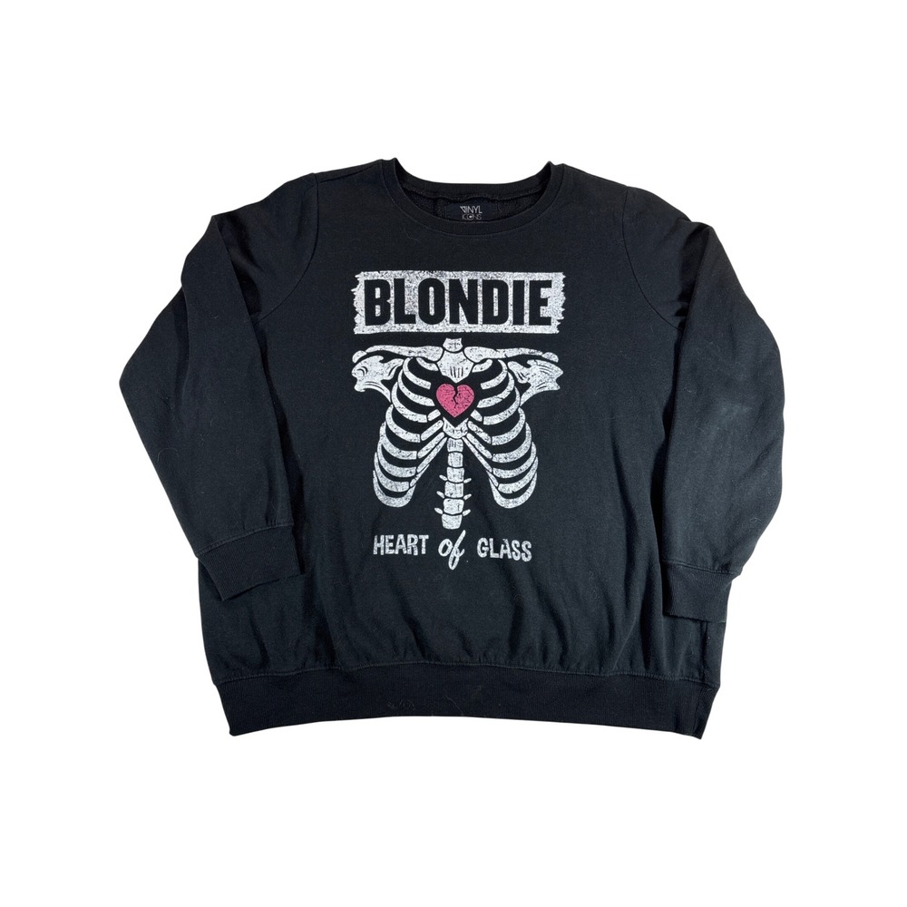 The Vinyl Icons Blondie Heart of Glass Skeleton Crewneck Sweatshirt Black 1 L